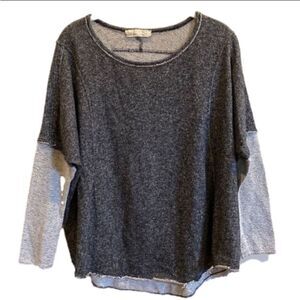 MY BELOVED HEATHERED GRAY LAYERED TEE